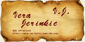 Vera Jerinkić vizit kartica
